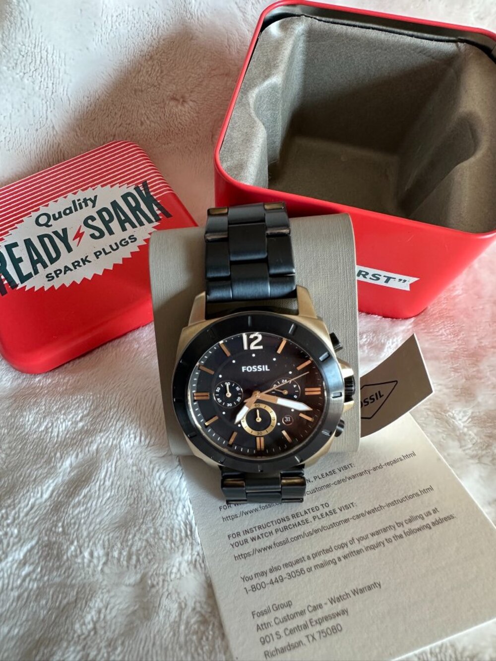 Fossil BQ2196 Privateer Sport Chronograph Men's Watch In Black Stainless Steel